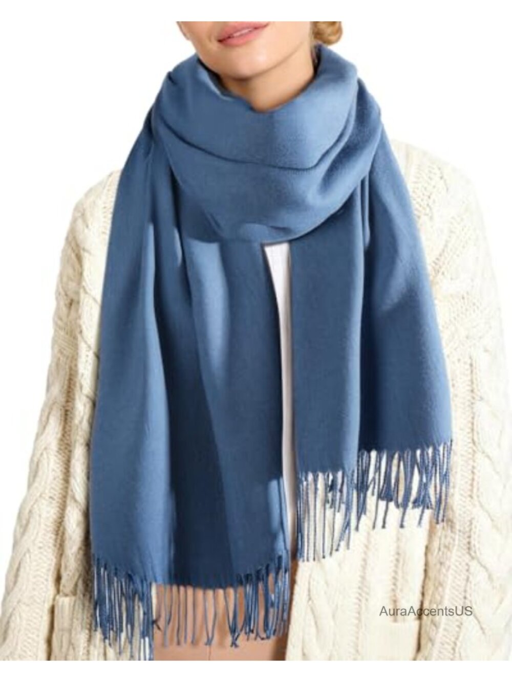 Soft Cashmere Feel Shawl Wrap Scarf for Wedding Travel Large